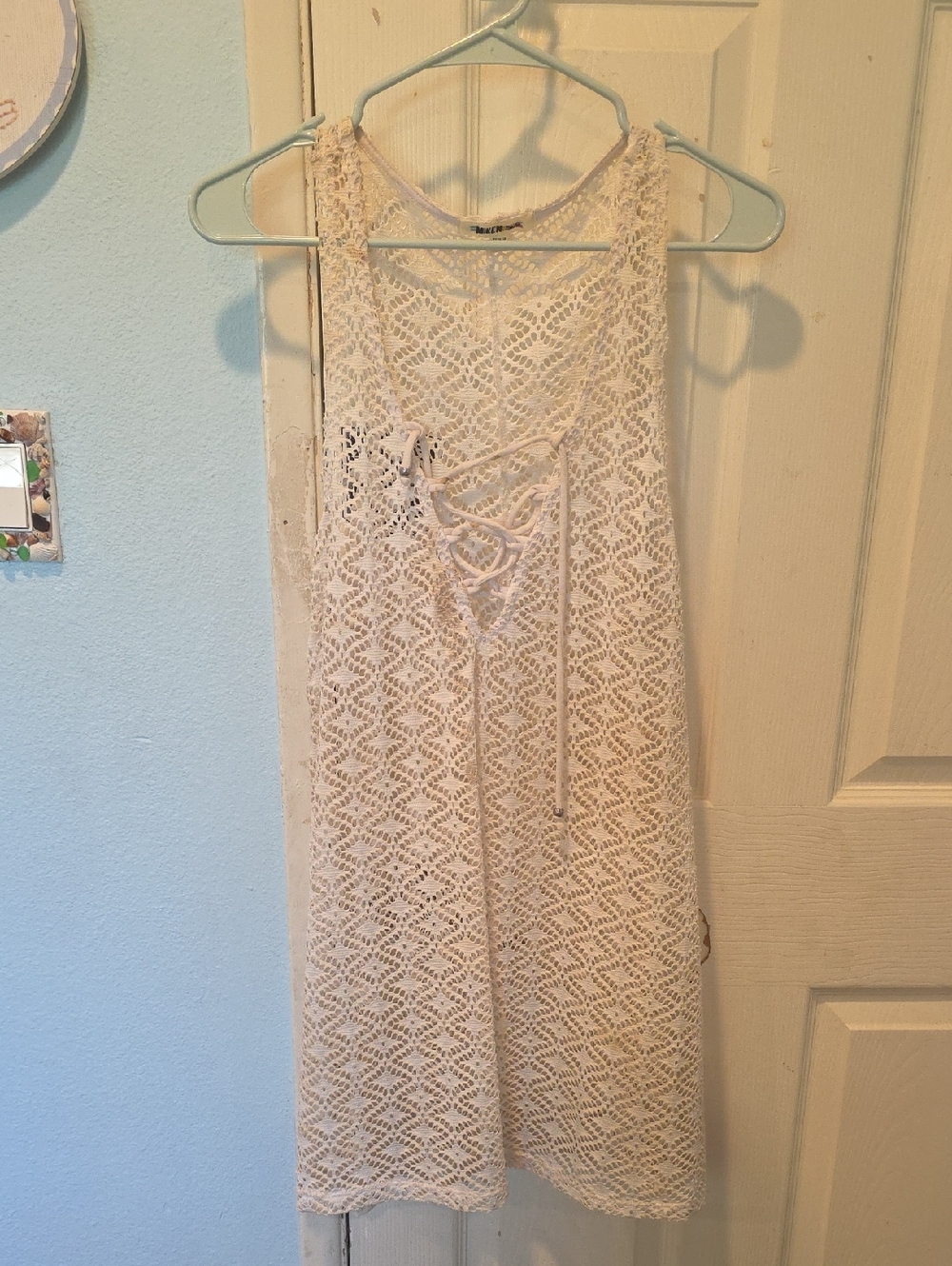 Crochet Lace Sundress in Cream
